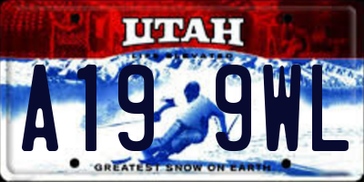 UT license plate A199WL