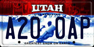 UT license plate A200AP