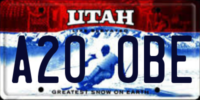 UT license plate A200BE