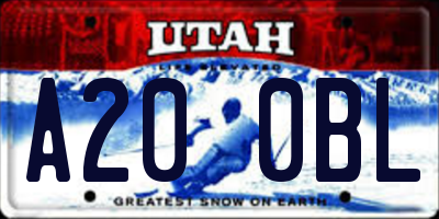 UT license plate A200BL