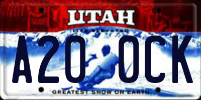 UT license plate A200CK