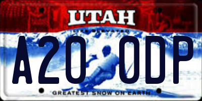 UT license plate A200DP