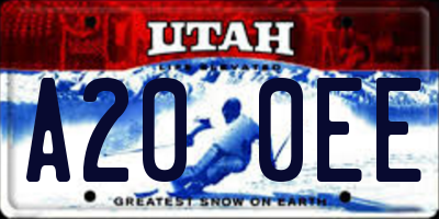 UT license plate A200EE