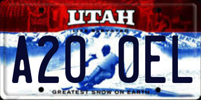 UT license plate A200EL