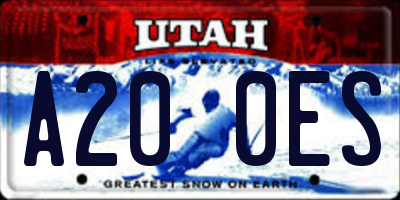UT license plate A200ES