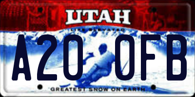 UT license plate A200FB