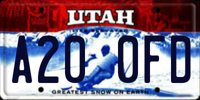 UT license plate A200FD