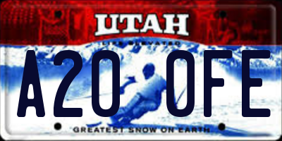 UT license plate A200FE
