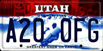 UT license plate A200FG