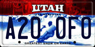 UT license plate A200FO