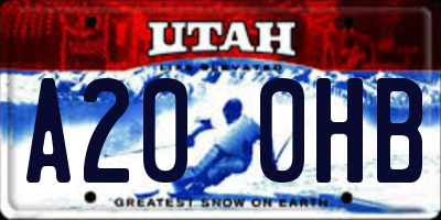UT license plate A200HB