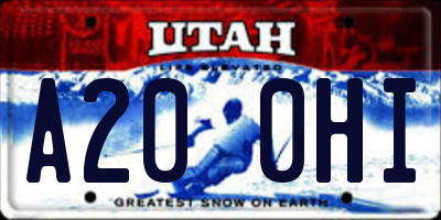 UT license plate A200HI