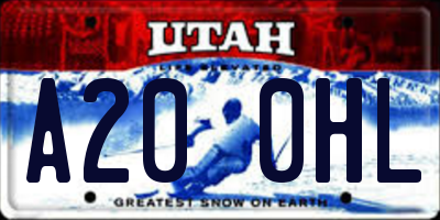 UT license plate A200HL