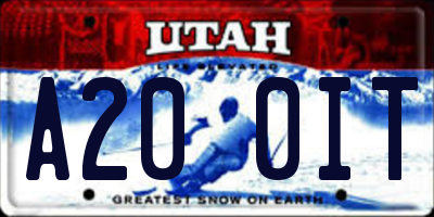 UT license plate A200IT