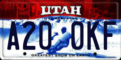 UT license plate A200KF