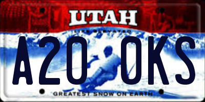 UT license plate A200KS
