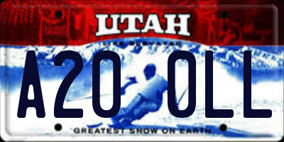 UT license plate A200LL