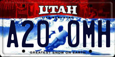 UT license plate A200MH