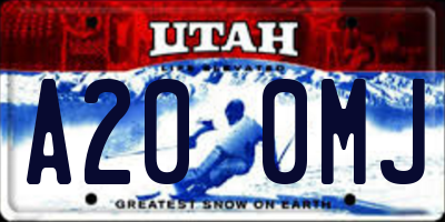 UT license plate A200MJ