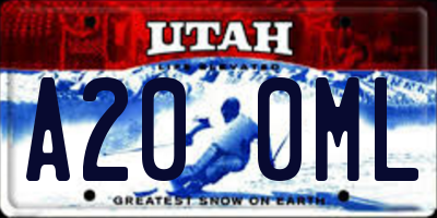 UT license plate A200ML