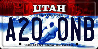 UT license plate A200NB