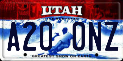 UT license plate A200NZ