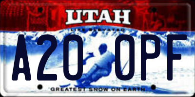 UT license plate A200PF