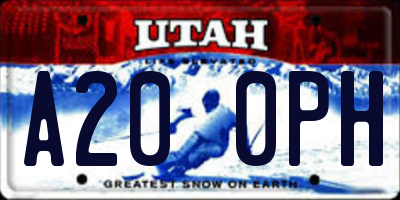UT license plate A200PH