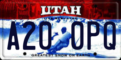 UT license plate A200PQ