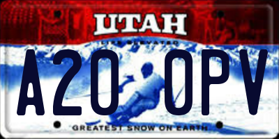UT license plate A200PV