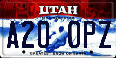 UT license plate A200PZ