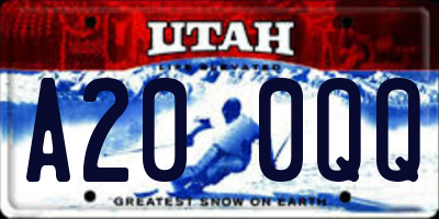 UT license plate A200QQ