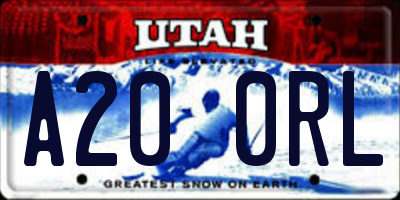 UT license plate A200RL