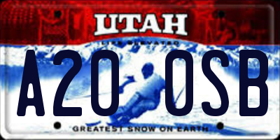 UT license plate A200SB