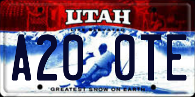 UT license plate A200TE