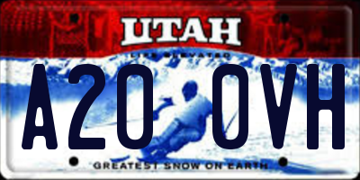 UT license plate A200VH