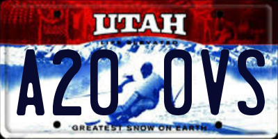 UT license plate A200VS