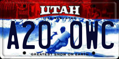 UT license plate A200WC