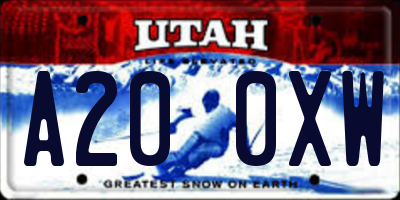 UT license plate A200XW