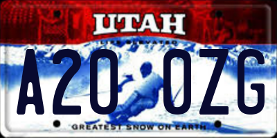 UT license plate A200ZG