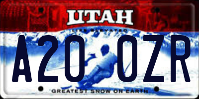 UT license plate A200ZR