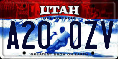 UT license plate A200ZV