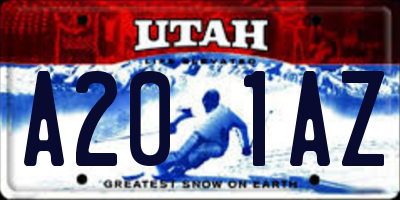 UT license plate A201AZ