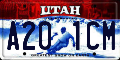 UT license plate A201CM