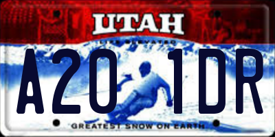 UT license plate A201DR