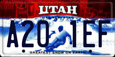 UT license plate A201EF