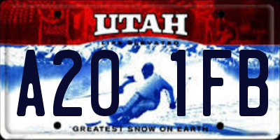 UT license plate A201FB