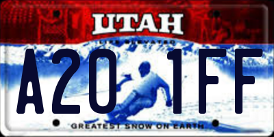 UT license plate A201FF