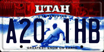 UT license plate A201HB