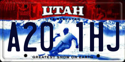 UT license plate A201HJ